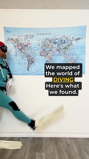 We mapped the entire world of diving! 🗺️ 500 of the world's best Dive Spots and icons on every spot so you can build your ultimate dive bucket list. Now shipping worldwide - duty-free anywhere in the world! over 1500 ⭐⭐⭐⭐ and counting. | Awesome Maps