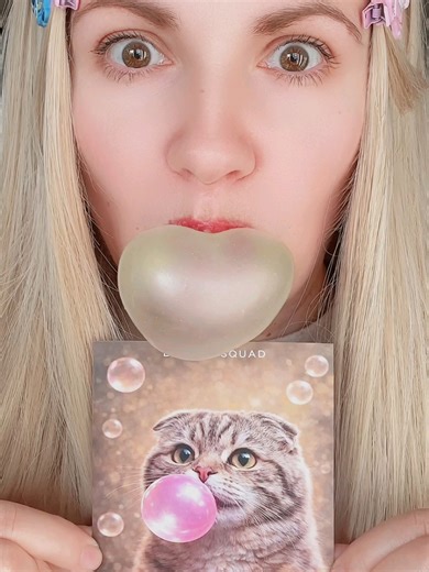 Cute Cat ASMR with Bubble Gum