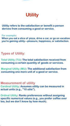 Utility.Definition, types and measurement.#basiceconomics #easyeconomics#12economics #easyeconomics