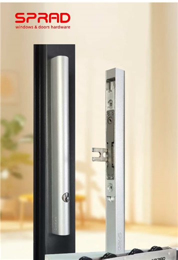 Heavy-duty sliding door lock, with key, or keyless pull handle lock. #DoorAndWindowHardware #SystemDoorsAndWindow #AluminumAlloyDoorsAndWindow #DoorAndWindowInstallation #SlidingDoor