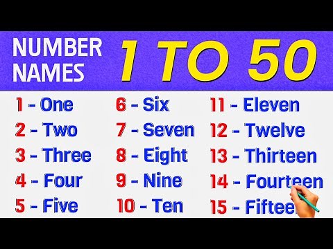 Number Names 1 to 50 || Numbers in words 1 to 50 || 1 to 50 Spelling || One to Fifty Spelling