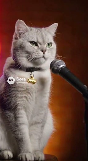 Simba practicing his Stand up Comedy … #cat