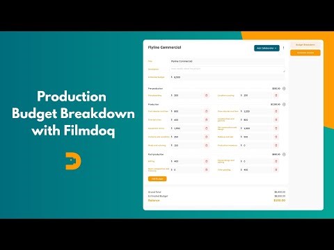 Budget Breakdown with Filmdoq #budgeting #budgetbreakdown