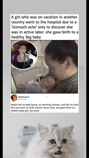 What she thought was a stomach ache turned into the biggest surprise of her life