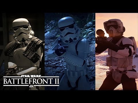 Star Wars Battlefront 2 - All Imperial Troopers Outfits/Skins/Armor (ALL GALACTIC EMPIRE CLASS)