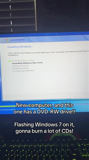 Flashing Windows 7 on a New Computer with DVD-RW Drive