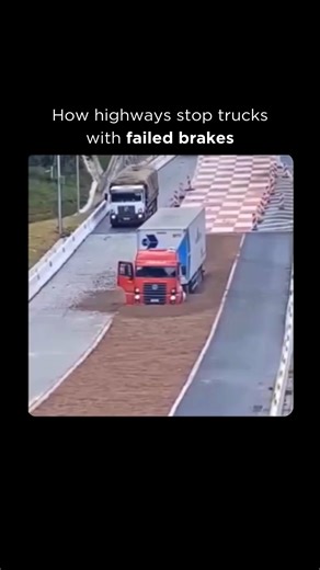 AI | Technology | Business on Instagram: "A last line of defense when truck brakes fail. 🚧 Escape lanes, also called runaway truck ramps. are critical highway safety features designed to stop heavy vehicles that lose braking power. Built along steep downhill routes, these lanes use deep gravel, sand beds, or uphill slopes to rapidly increase resistance and reduce speed. When a truck can’t stop, the escape lane gives drivers a controlled path off the roadway, preventing catastrophic crashes and 