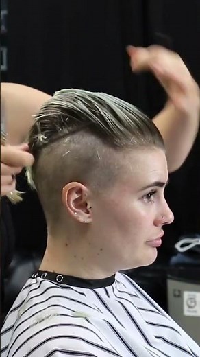 Caitlin LV (pt 2): Model Gets Super Short Fauxhawk - YT Original #shorts