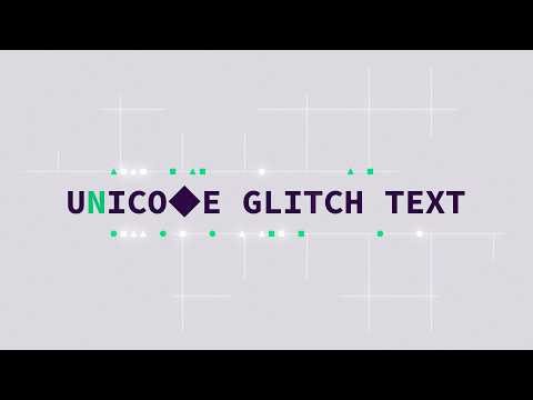 Unicode Glitch Text