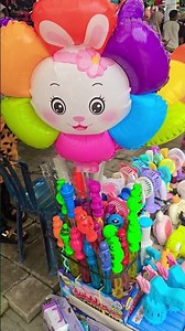balon kelinci bunga matahari dan gelembung balon