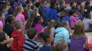 Students at Avondale Elementary School got a chance to duct tape a teacher to the wall and throw pies at another teacher's face. http://nbc4i.co/2Ik7c5y | NBC4