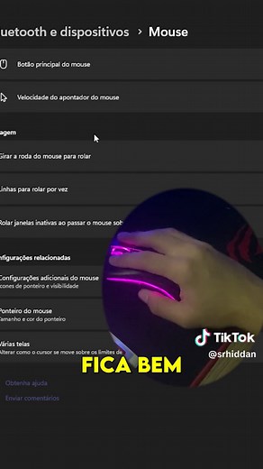 Como arrumar a velocidade do mouse #mouse #dicas #tech #gamer #pctips #techtok