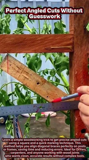 Perfect Angled Cuts Without Guesswork #woodworking #wood #craftsmanship #diy