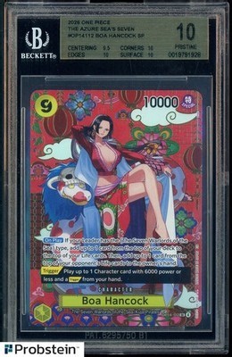 2026 One Piece The Azure Sea'S Seven #OP14112 Boa Hancock Sp BGS 10 PRISTINE | eBay