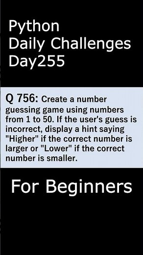 Python Daily Challenges Day255 For Beginners #programming #python #beginnersstitch
