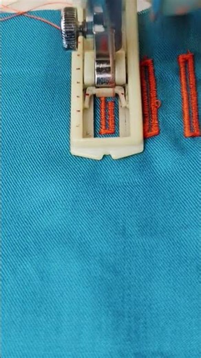 Sewing buttonhole pattern using a Janome sewing machine #sewingtechnique