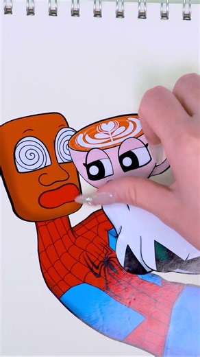 BRAINROT Mermaid Love Story of Tung Tung Sahur & Ballerina Cappuccina 💖 | Sticker Book ASMR #shorts