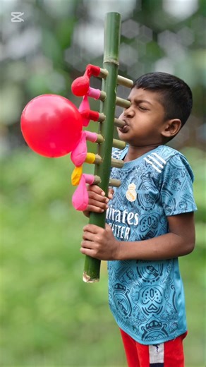 ​Amazing Handmade Bamboo and Balloon Toy for Kids #diy #art 🌲🎈