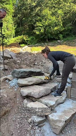 How to build natural stone steps for free: Step 1️⃣ Find the “perfect” rocks in your backyard pile