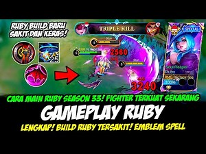 TRIK RUBY TERKUAT 1 VS 5 + CARA MAIN RUBY TERBARU❗BUILD RUBY TERSAKIT 2024❗GAMEPLAY RUBY EXP LANE