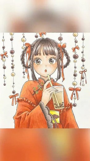 Copic Coloring Book 🧋 Tapioca Milk Tea #Adult Coloring Book #Dream and Fantasy Cafeteria #copic