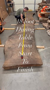 9.2K views · 22K reactions | Eighteen foot long dining table from start to finish | Wayward Grain | Facebook