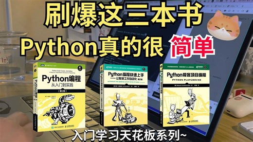 【Python三剑客】刷爆这3本书你的Python就牛了，零基础小白入门学习的天花板！Python不同阶段全方位书籍！从基础入门到实战进阶！