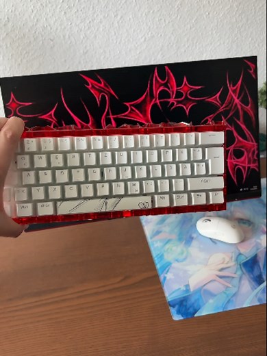 Red Gaming 60% Mechanical Keyboard Setup
