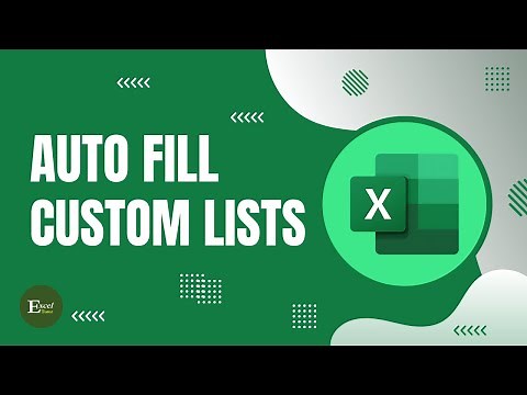 How to Create a Custom Auto fill List in Excel | Excel Tutorials No 47