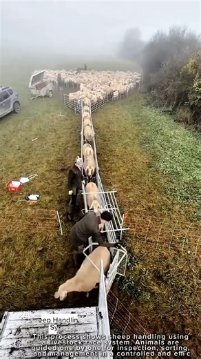 Sheep Handling Work Tool Using Livestock Race System #worktool