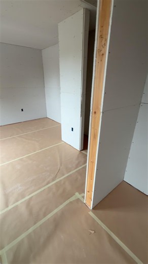 We always mask our floors for our jobs. #drywall #foryou #tips