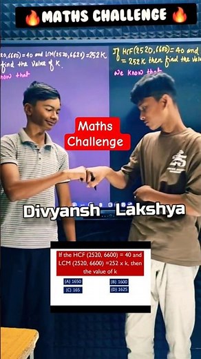 LCM and HCF Class 10 , Important Question Class 10 On LCM and HCF| Maths Challenge 🔥 #shorts