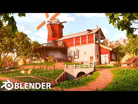 Make an Stylized Farm in Blender – Timelapse