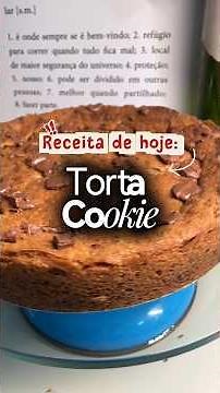 Receita de Torta Cookie com recheio de nutella 🍫 #Cookie #Sobremesa