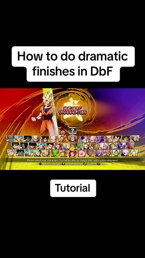 Heres a tutorial on how to do dramatic finishers enjoy #tutorial #dragonballzfighterz #dramaticfinish #videogames #gamingontiktok #fy