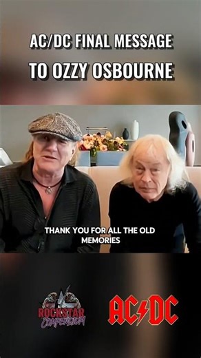 AC/DC final message to Ozzy during Back to the Beginning concert #classicrock #acdc #angusyoung