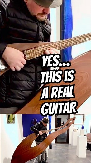 Giant Guitar Sculpture That Actually Works 🙂🎸 #shorts #guitar #art