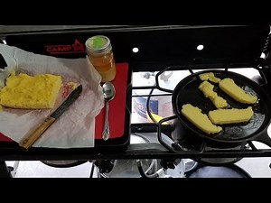 cornmeal mush | fried mush Camp Chef Explorer | Lodge | Castiron Griddle | #castironwednesday