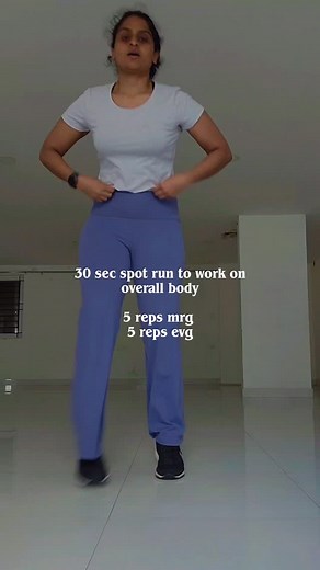 Spot run for weightloss. Try for 21 days and see results for yourself #workoutmotivation #fitreels #homeworkout #gymmotivation #workoutforwomen | Moolya Reddy Pinky