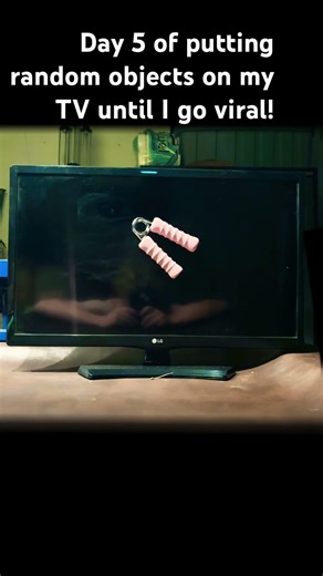 Day 5 of putting random objects on my TV until I go viral!
