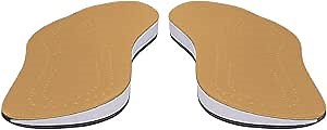 Pronation Correction Brown Insoles X Type Leather Heel Wedge Insoles,Orthopedic Support Inserts Insoles,for Men and Women Bow-Leg,Knee Pain Ankle Eversion Sprain(Color:Pronation Insoles,Size:43-44)