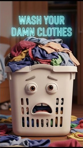 POV: Your Laundry Basket is fed up 🧺💢 #shorts #animation #funny #viralshorts #comedy