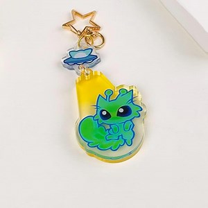 Acryl Alien Katze Schlüsselanhänger - Etsy.de