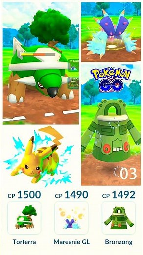 Torterra 🌿 Shiny ✨ Bronzong 🔔 Toxapex 🍂 || @PoKePrince79 #shorts #gblteam #shinypokemon