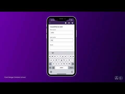 How do I refer friends to FRCS through the app?