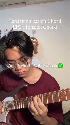 Reharmonization Chord Ep3: Tension chord #รับสอนกีตาร์ออนไลน์ #สอนกีตาร์ตลิ่งชัน #reharmonization #guitar #metsamit.