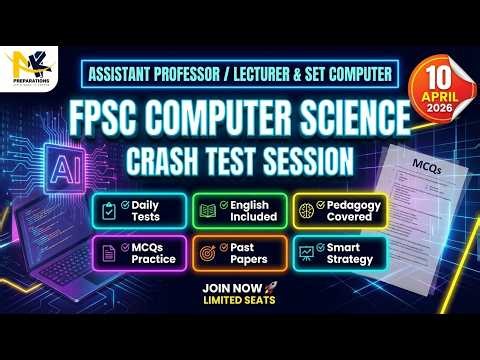 FPSC Lecturer, AP & SET Computer Science Jobs| Paper Pattern, Syllabus |Test Tips & Guidance + Notes