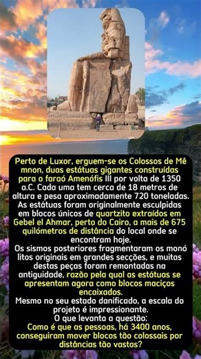 Os Colossos de Mémnon: as gigantescas estátuas de 720 toneladas do Egito