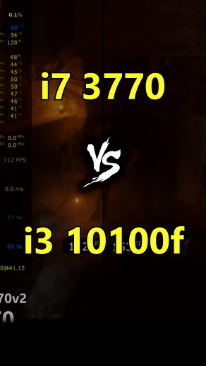 i7 3770 vs i3 10100f Gaming Test Benchmark Comparison