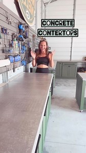 23K views · 192 reactions | Comment “CONCRETE” for a link to the products used!This is my second time using this system from @zcounterform and it is so awesome and DIY friendly.These countertops are so slick and nice for the new workshop, next up will be a rolling island style worktable with a wood top so I will have the best of both worlds!#diyprojects #concretecountertops #workspaces #workshop #countertops #homerenovation #kitchencountertops #bathroomcountertops | Nailgun Nelly | Facebook